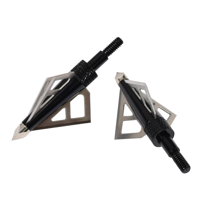 Nika Archery 15B028 3 Blade 100 Grain Broadheads para arco de ballesto Arroz de las flechas Tornillo Soportes Caza