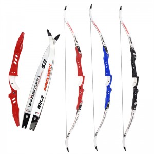 Arco de tiro con arco Nika de 68 pulgadas con elevador de aleación de magnesio de 25 pulgadas para arco recurvan la práctica de la punta del arco