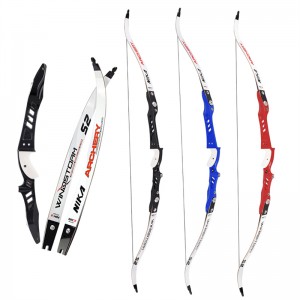 Arco de tiro con arco Nika de 68 pulgadas con elevador de aleación de magnesio de 25 pulgadas para arco recurvan la práctica de la punta del arco