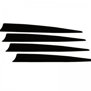 Nika Archery 170017 5 pulgadas escudo TPU Vane para tiro con arco todo tipo de tiroteo de flecha