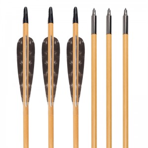 Elong al aire libre 117025-01 OD8MM 32 pulgadas de madera arrow arco arco tradicional tiro