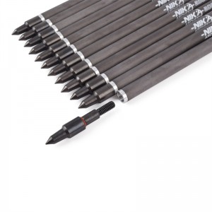 Nika Archery 113167-02 ID6.2mm 7.5 pulgadas de fibra de carbono Pernos de ballesta de fibra de carbono Plástico Nock Tiro con arco Sistema COBRA Sistema Adder/R9/RX