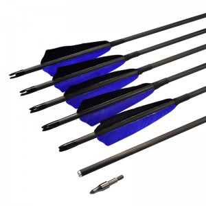 Elong al aire libre 114454 ID6.2mm SP500 30 pulgadas de fibra de carbono arrow Turquía Pluma Tiro con arco