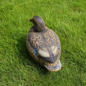 Lifelike Plastic Mallard Duck Decoy Hen para la caza Pesca Pesca Casa Jardín Decoración