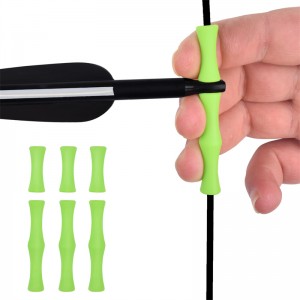 Elong al aire libre 42FT09 dedo Guardia cuerda del arco de tiro con arco de goma Guardia Disparo con protección de dedos