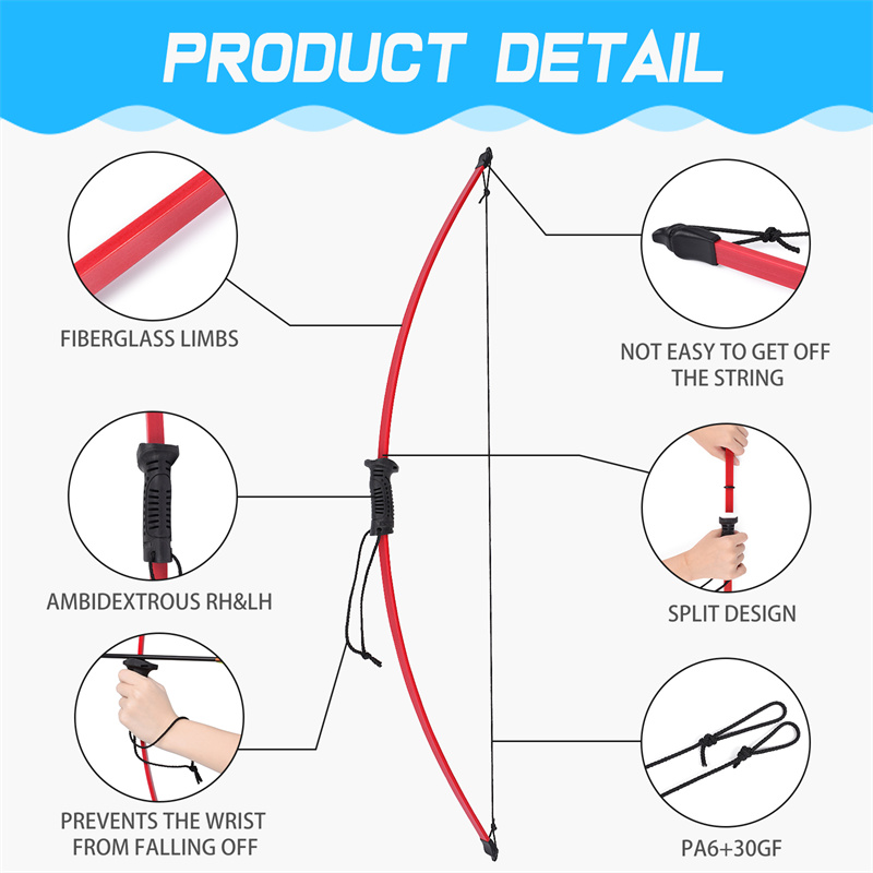 Nika Archery 210038 44 pulgadas 15 libras divididas BOUTTBOW paraniños Archer Outdoor Target Flooting and Practice