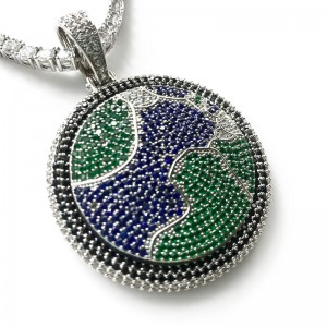 NUEVO Zircon Full Diamond Diamond Tierra Pendiente Indian Largo Teléfono Celular Correa Collar