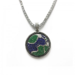 NUEVO Zircon Full Diamond Diamond Tierra Pendiente Indian Largo Teléfono Celular Correa Collar