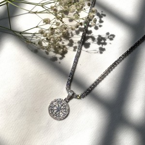 Collar colgante de Bling Bling 18K Joyería de Hip Hop Hombre