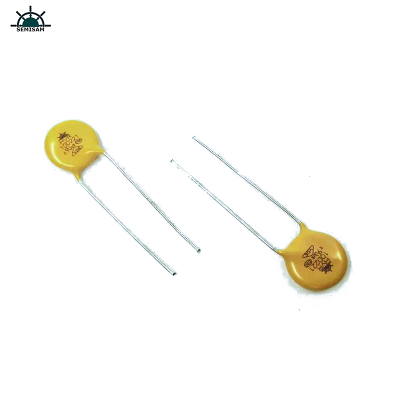 Proveedor original de la resistencia ODM Silicon amarillo 10d221 diámetro 10 mm óxido de metal MOV Varistor para la fuente de alimentación