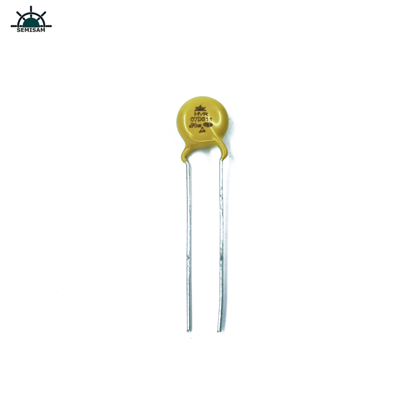 Fabricante original LED largo, silicio amarillo MOV 7D511 510V 7mm Resistor MOV Varistor