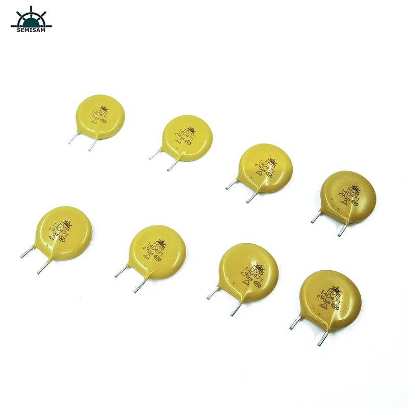 Fabricante China Productos existidos, corte amarillo corta Kink Mov Resistor14mm 14D471 470V Varistor MOV