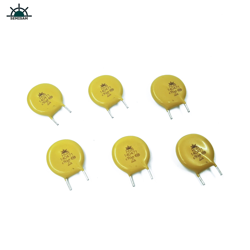 Fabricante China Productos existidos, corte amarillo corta Kink Mov Resistor14mm 14D471 470V Varistor MOV