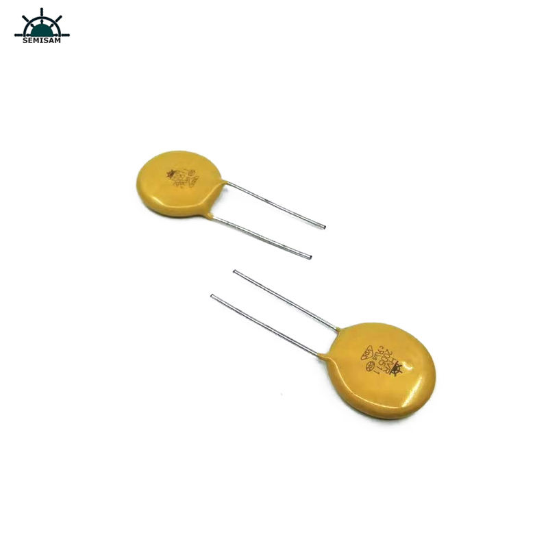 China Componentes de la electrónica ODM, Varistor amarillo de óxido de zinc HVR20D511K de 20 mm para el equipo de la fuente de alimentación