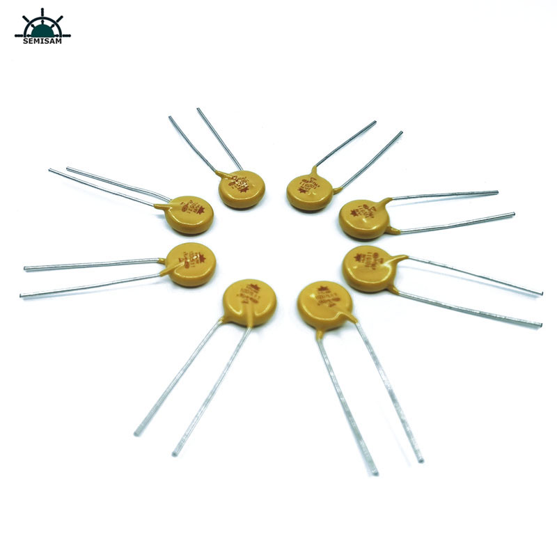 China Proveedor de resistencia al fabricante Silicio amarillo 10D511 Diámetro 10 mm óxido de zinc MOV Varistor para la fuente de alimentación