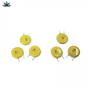 China Componentes electrónicos, resistencia de MOV amarillos14mm 14D471 470V Zov Varistor Indestriant MOV 5mm