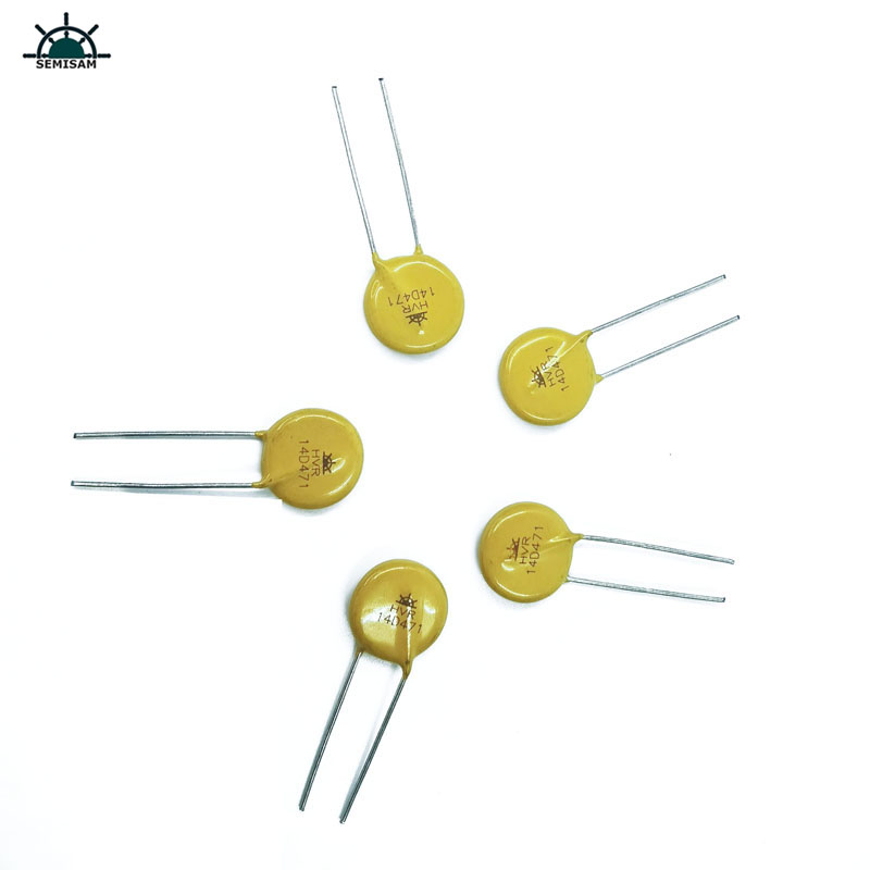 China Componentes de la electrónica, varistor amarillo de 14mm 14d471 470v varistor zov zov