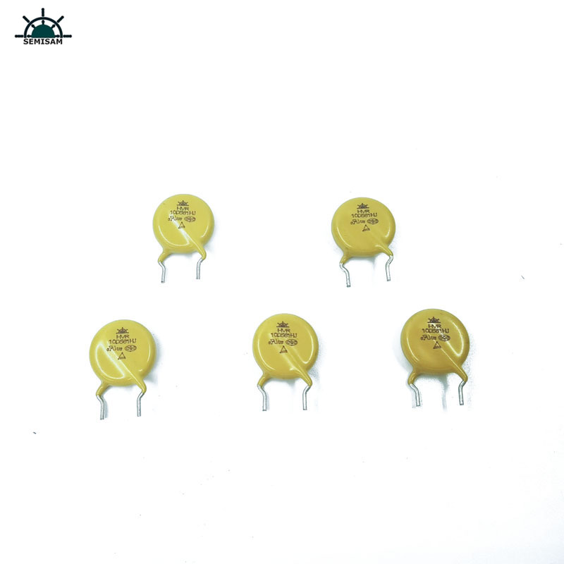 China Componentes electrónicos, MOV amarillo 10mm 10d561 560v ZOV Varistor Moj para la protección de sobrecarga