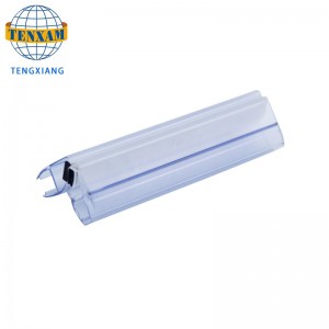 Perfiles de sello de plástico de PVC transparente impermeable para ducha de vidrio