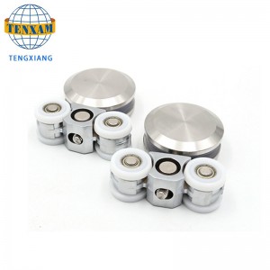 Sistema de puerta de vidrio de rueda de rueda de rueda de ruedas de puerta corredera Ruedas de puerta corredera de hardware de hardware