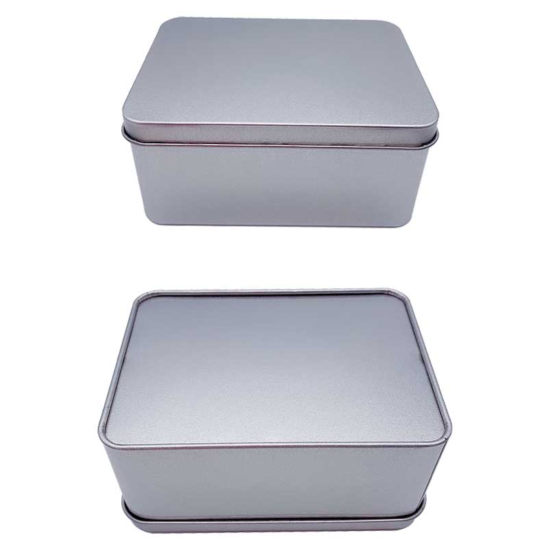 Caja de estaño de almacenamiento de la caja de metal cuadrado de la ventana 125 * 90 * 60mm