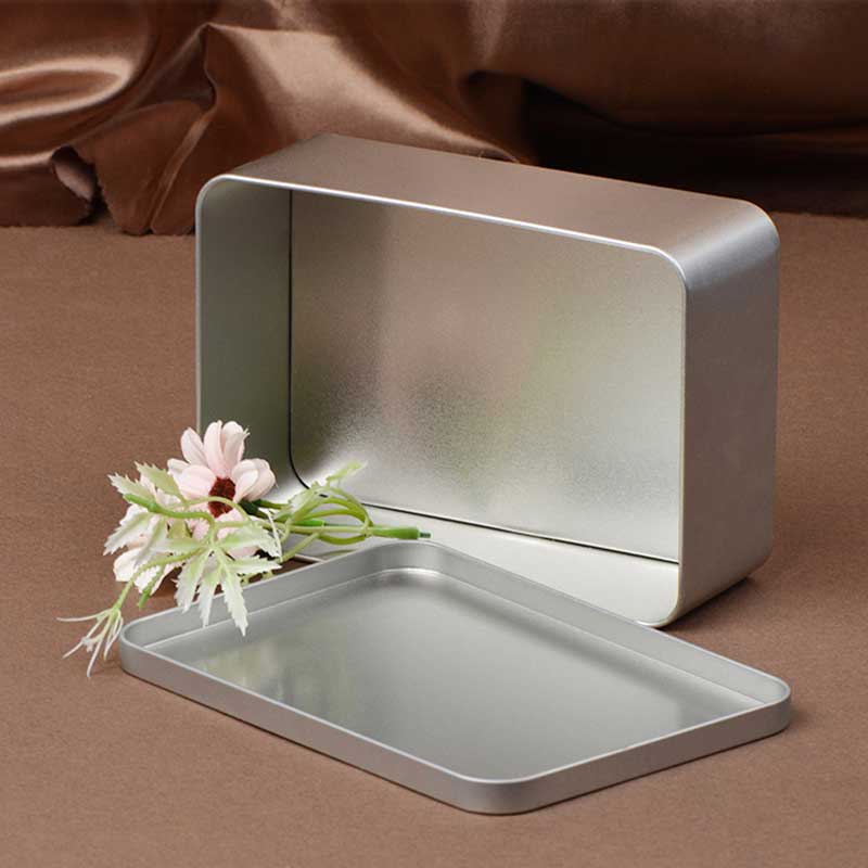 Caja de metal de regalo de hojalata helada rectangular 159 * 110 * 53mm