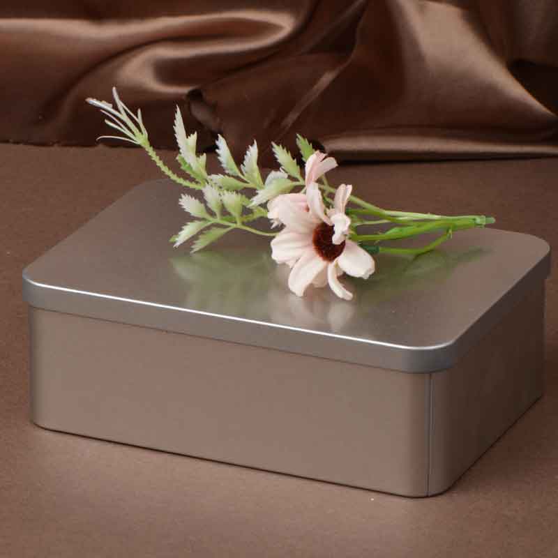 Caja de metal de regalo de hojalata helada rectangular 159 * 110 * 53mm