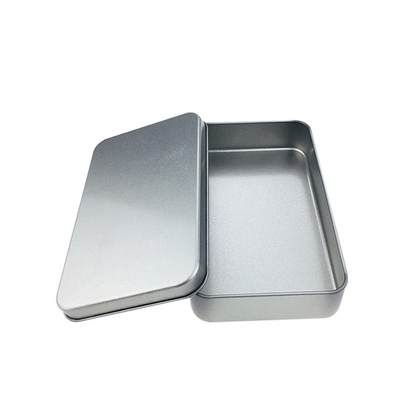 Caja de embalaje de metal esmerilado Cepillo cosmético rectangular Caja de hojalata 150 * 90 * 30mm