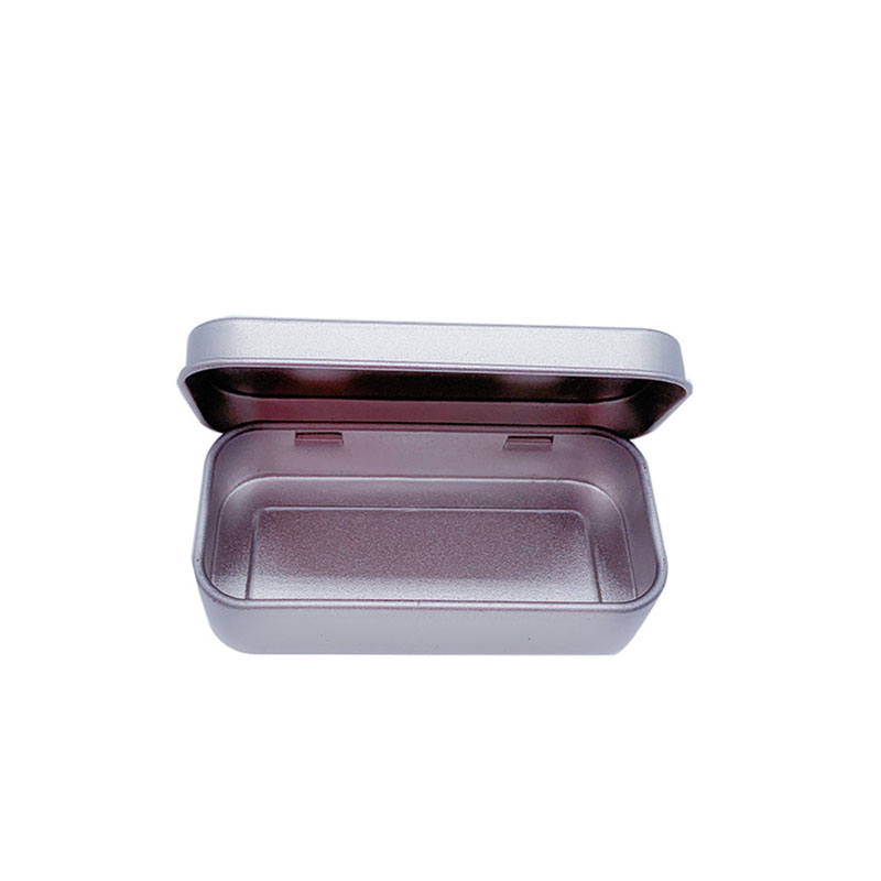 Caja de hojalata de caja de metal pequeña helada con tapa 80 * 38 * 20mm