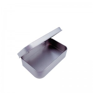 Cajeras de uñas Caja cuadrada pequeña Caja de hojalata integrada 95 * 60 * 22mm