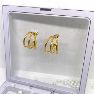 Pendientes de acero inoxidable de acero al vacío 18K/14K Pendientes