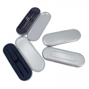 Caja de estaño de caja de arte de metal de regalo con bisagra 175 * 60 * 18mm