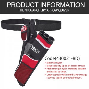 Nika Tiry 430021 RH Color rojo 3 Tubo Cabullo de cadera Caza Tirador Arco Arco Flecha Pantalones Pantalones Cinturón de arco Cintura Cinturón Colgante