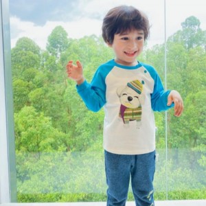 Mangas largas de punto Pantalones de algodón de punto