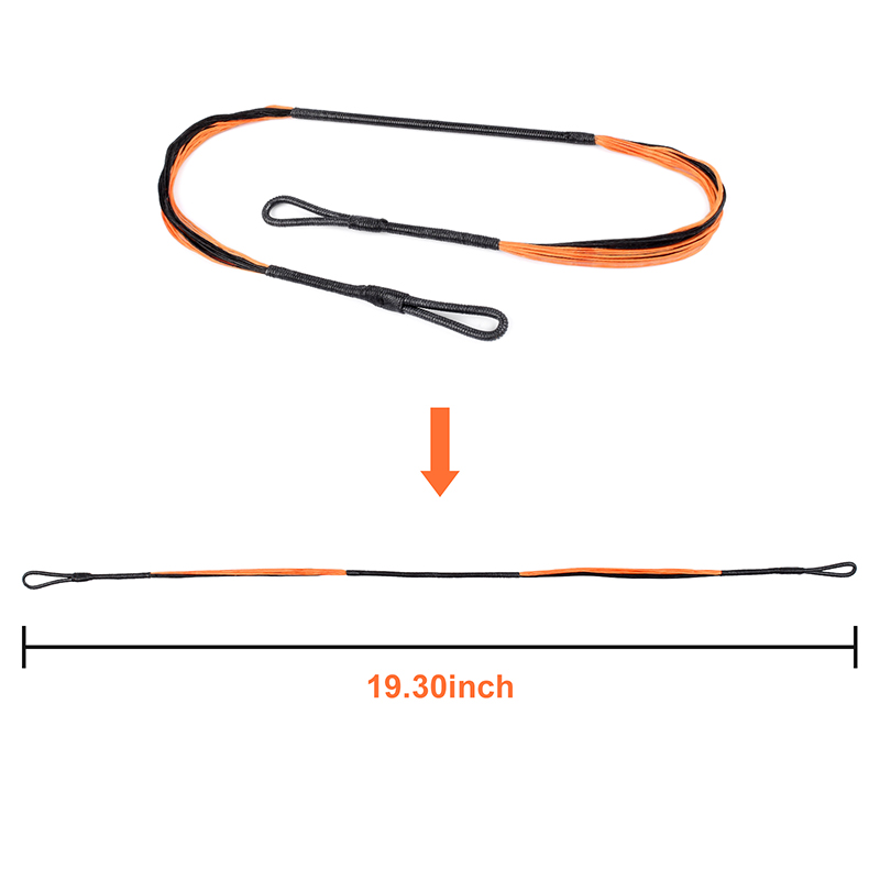 Elong al aire libre 280046-01 19.3inch 20 Strands Crossbow String Orange para COBRA System Adder/R9