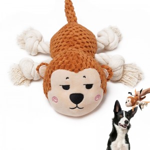 Juguete de perro cuerda de peluche