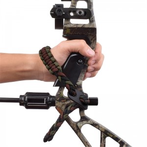 Elong al aire libre 470020 Sling de la muñeca Dark Green Color Cuero Metal Gromet para disparo de arco de arco