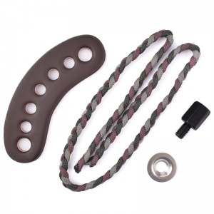 Elong al aire libre 470011 Sling de la muñeca de cuero gris gris color gris para tiro con arco disparo de arco