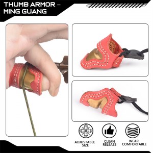 Elong al aire libre 420028 m Tamaño Tiro con tiro thumb Ring pulgar Armadura Protector de dedo hecho a mano Pulgar para accesorios de tiro al aire libre Tabla de dedo