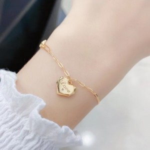 Fabricante de joyería de Tuochen Diseño de moda 18K/14K/10/9K/Silver 925 Gold Heart Style Pulsera para mujer