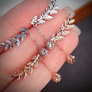 Joyas de Tuochen Custom 18K Rose/yellow Gold Fashion Pendientes de los aros del pendiente para el regalo