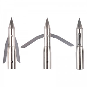 Nika Tiry 151042 287 Grano 3 cuchillas Broadhead con cuchillas de acero inoxidable Crossbow Caza de cabezales de flecha