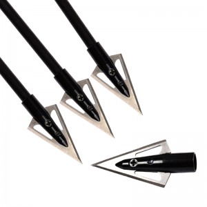 Nika Archery 15B004 3 Blade 125 Grain Broadheads para arco de ballesto Arroz de las flechas Tornillo Soportes Caza