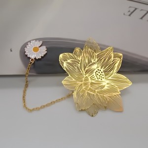 Browmarks de latón promocionales Publicidad Oro ahuecado Out Logotipo Souvenir Metal Bookmark