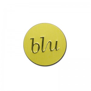 Etiqueta de botella de perfume de aluminio grabado de oro