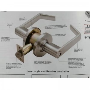 7205 Grado 2 La puerta de servicio de servicio comercial con lubricar el bloqueo de palanca, el acabado de cromo satinado