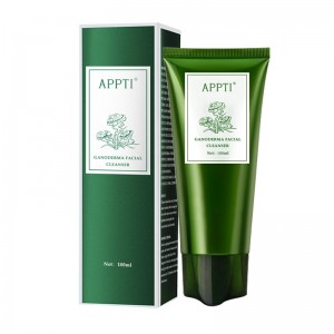 Etiqueta privada Anti acné Aloe Vera cara Lavado Facial Limpiador Ganoderma Essence Fash Wash
