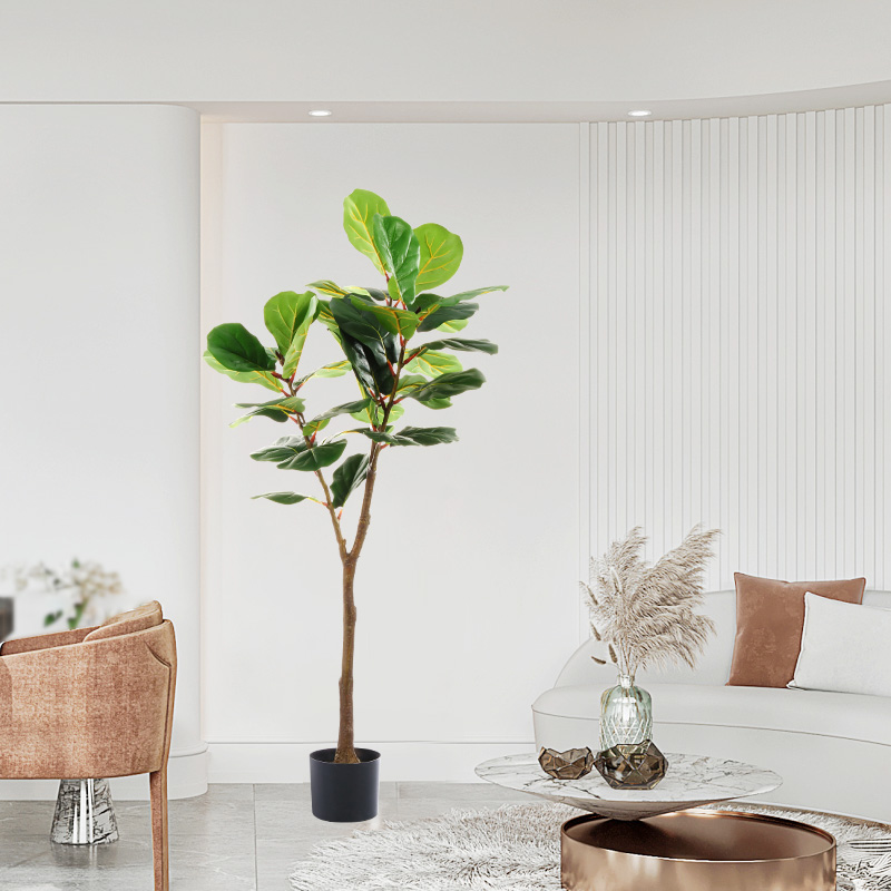 Plantas vívidas de hoja verde Árbol artificial Plantas artificiales para el hogar interior y al aire libre Deco
