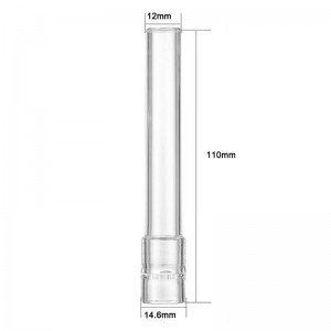 Tallo de vidrio de tubo recto de reemplazo de tubo recto de 110 mm de cristal