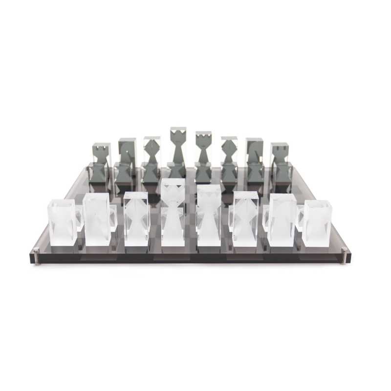 Juguetes clásicos Juego de ajedrez acrílico altamente cristalino
